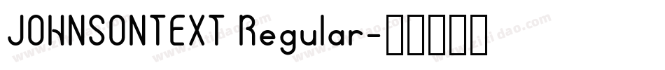 JOHNSONTEXT Regular字体转换